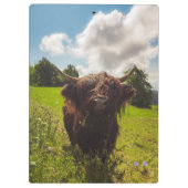 Porte-bloc Vache noire pâturage vert champ soleil (Dos)