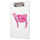 Porte-bloc Vache rose chaud et blanc Silhouette (Gauche)
