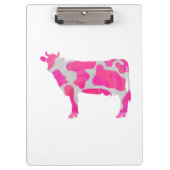Porte-bloc Vache rose chaud et blanc Silhouette (Devant)