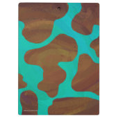 Porte-bloc Vache Silhouette Brown et Turquoise (Dos)