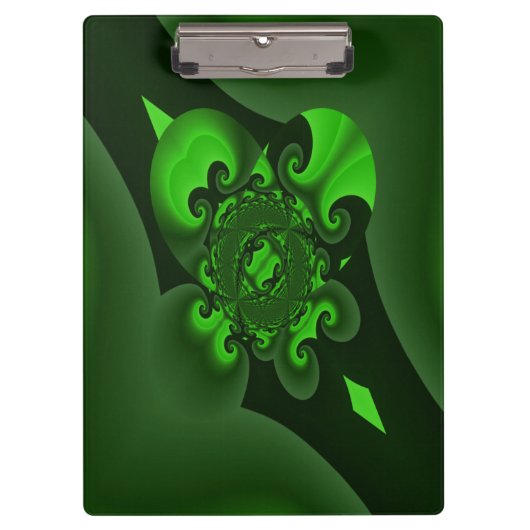 Porte-bloc Vague Spirale Vert Foncé Et Lime (Devant)