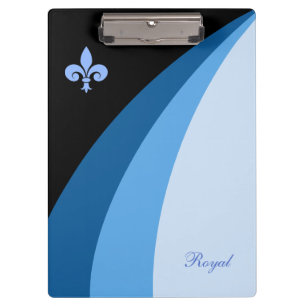 Porte-bloc Vagues abstraites dans des tons bleus & fleur de l