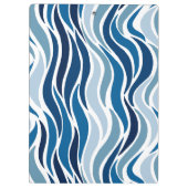 Porte-bloc Vagues abstraites en bleu (Dos)