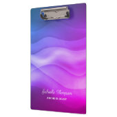 Porte-bloc Vagues Abstraites modernes violet brillant (Gauche)