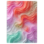 Porte-bloc Vagues colorées pastel abstraites (Dos)