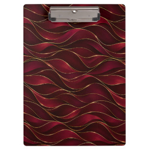 Porte-bloc Vagues de marbre rouge burgundy élégantes avec acc
