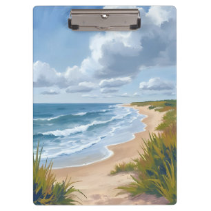 Porte-bloc Vagues océaniques Peinture Côtière de Plage