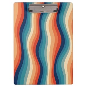 Porte-bloc Vagues Rétro Colorées Vintage