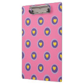 Porte-bloc Valentine Heart Pattern with Circles – Cute Pink (Gauche)