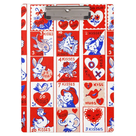 Porte-bloc Valentine Retro Love Hugs Motif (Devant)