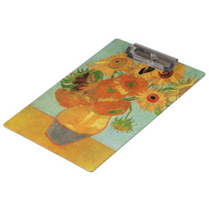 Porte-bloc Vase avec douze tournesols de Vincent van Gogh