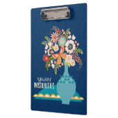Porte-bloc Vase de fleurs Stylish Blue Inspiration Devis (Gauche)
