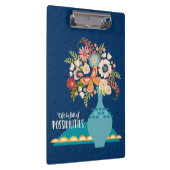 Porte-bloc Vase de fleurs Stylish Blue Inspiration Devis (Swatch)