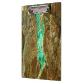 Porte-bloc Veine naturelle de turquoise dans la pierre brune (Gauche)