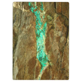 Porte-bloc Veine naturelle de turquoise dans la pierre brune (Dos)