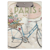 Porte-bloc Vélo de Paris avec des fleurs (Devant)