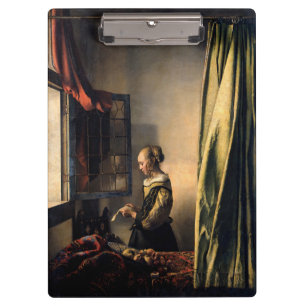 Porte-bloc Vermeer - Fille lisant une lettre à une fenêtre ou