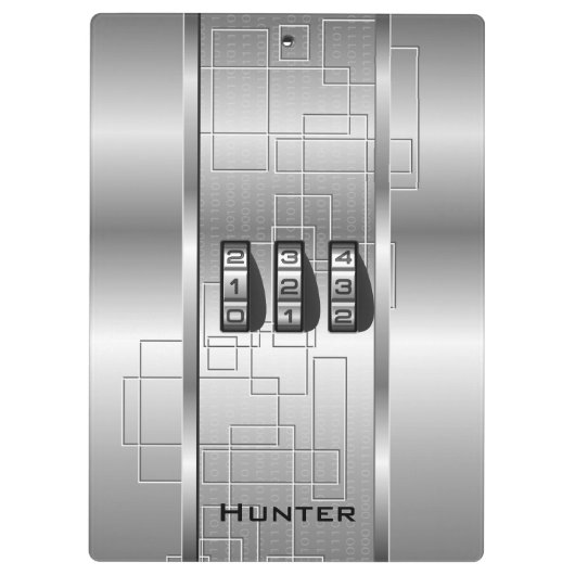 Porte-bloc Verrouillage de code haute technologie Silver (Dos)