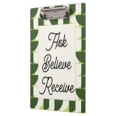 Porte-bloc Vert blanc géométrique Art Abstrait (Gauche)