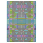 Porte-bloc Vert bleu violet géométrique (Dos)