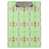 Porte-bloc Vert cyan avec floral (Devant)