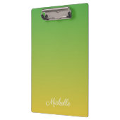 Porte-bloc Vert et jaune foncé personnalisé (Gauche)