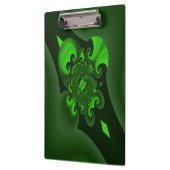 Porte-bloc Vert foncé et vague spirale lime (Gauche)