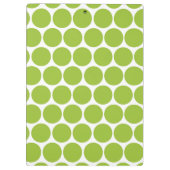 PORTE-BLOC VERT LIMPIQUE MODERNE, POIS BLANCS (Dos)