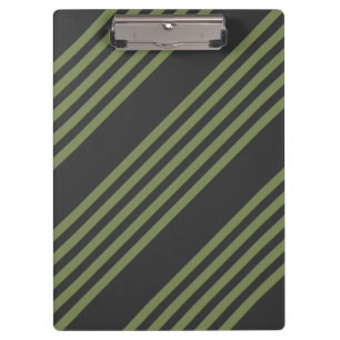 Porte-bloc Vert olive et charbon de bois cinq bandes motif