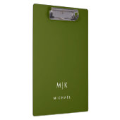 Porte-bloc Vert olive | Monogramme Moderne (Swatch)