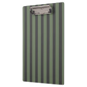 Porte-bloc Vert olive rayé moderne coché (Gauche)