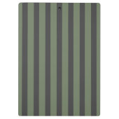 Porte-bloc Vert olive rayé moderne coché (Dos)