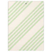 Porte-bloc Vert pâle et beige cinq rayures motif (Dos)