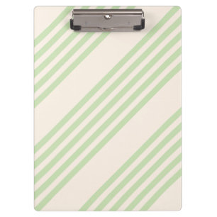 Porte-bloc Vert pâle et beige cinq rayures motif