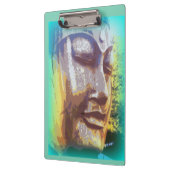 Porte-bloc vert visage bouddha (Gauche)