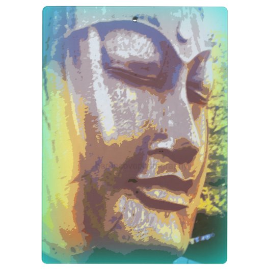 Porte-bloc vert visage bouddha (Dos)