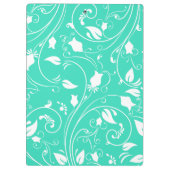 Porte-bloc Verte À La Menthe, Flore Blanche; Fleurs (Dos)