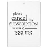 Porte-bloc Veuillez annuler mon abonnement à vos problèmes (Dos)