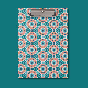 Porte-bloc Vibes d'été méditerranéenne Motif géométrique