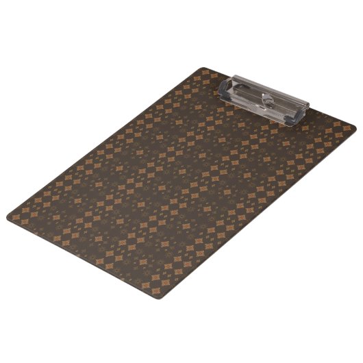 Porte-bloc Vibrations Rétro Marron et Or (Incliné)