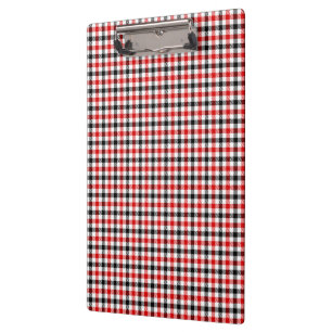 Porte-bloc Vichy Rouge Noir et Blanc à Carreaux