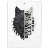 Porte-bloc Vie du professionnel | Loup blanc avant | Dos loup (Dos)