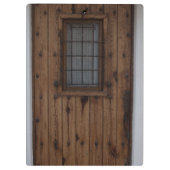 Porte-bloc Vieille porte Brown en bois noué (Dos)