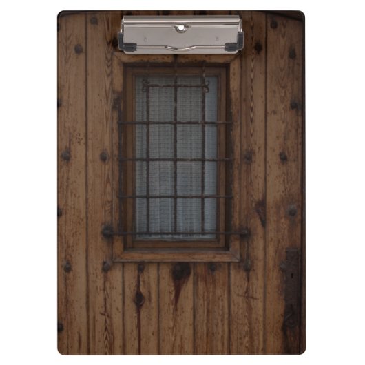 Porte-bloc Vieille porte Brown en bois noué (Devant)