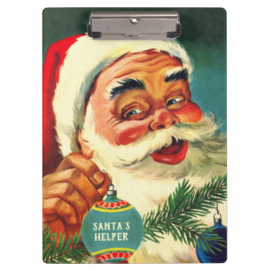 Porte-bloc Vieux mode riant Père Noël Noël Organisation