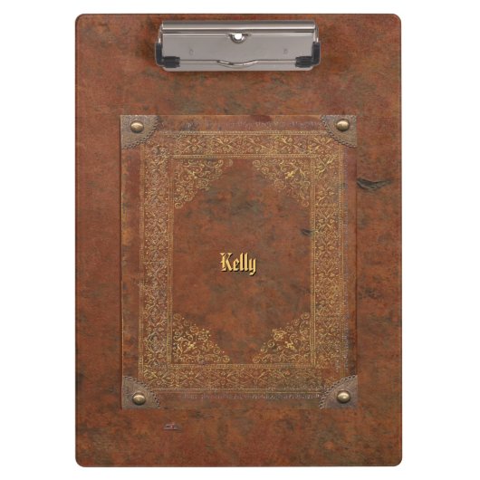 Porte-bloc Vieux simili cuir (personnalisable) (Devant)