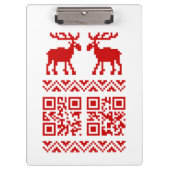 Porte-bloc Vilain Sweater QR Code Bonne année! (Devant)