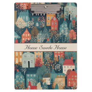 Porte-bloc Village Cozy Hygge Art Populaire Nordique, personn