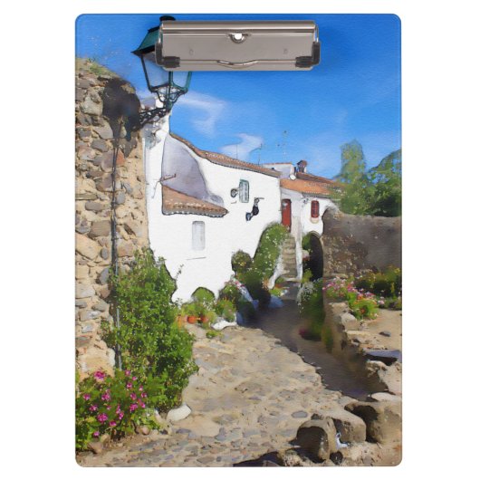 Porte-bloc Village méditerranéen Watercolor (Devant)