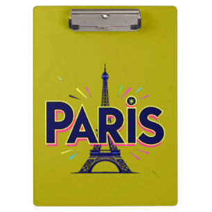 Porte-bloc Ville des Lumières : Art de typographie gras de Pa
